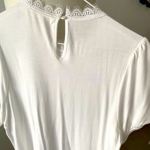 Vince Camuto White Lace Blouse
